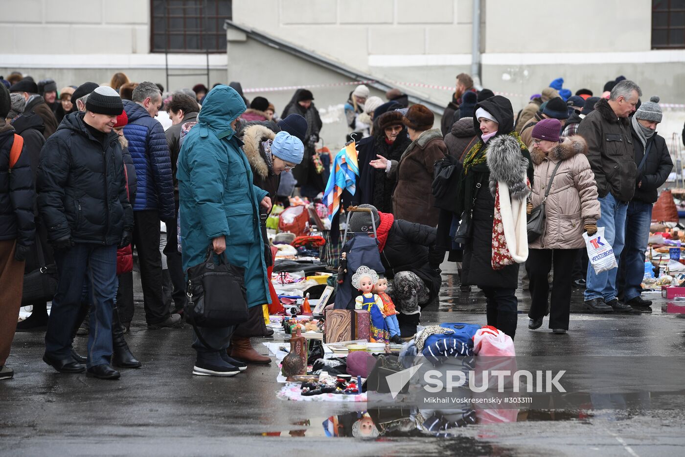 Flea market in Museum of Moscow