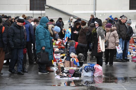 Flea market in Museum of Moscow