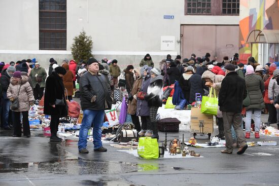 Flea market in Museum of Moscow
