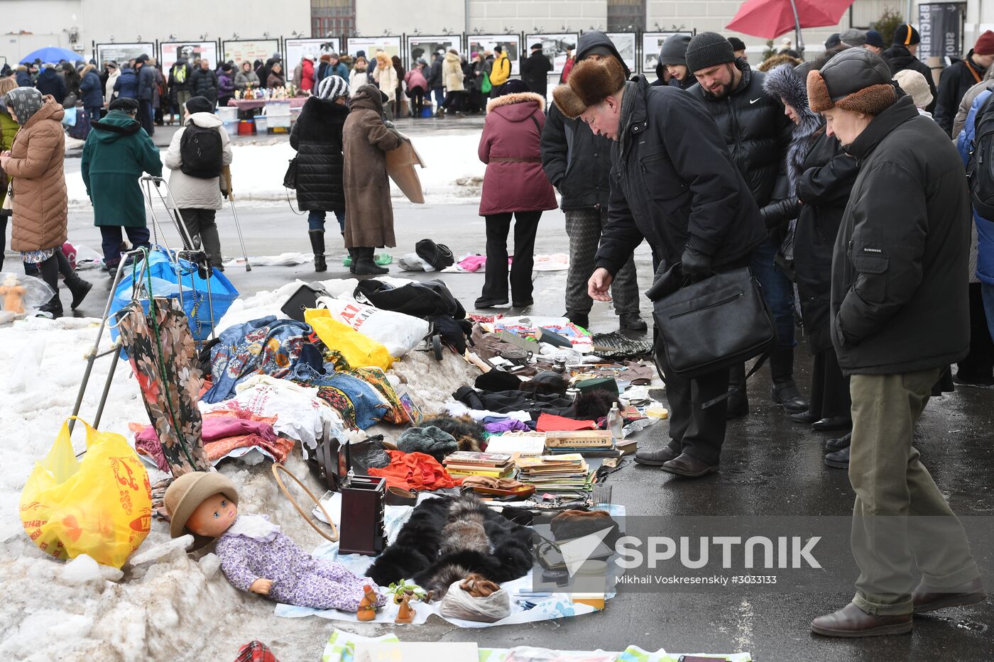 Flea market in Museum of Moscow