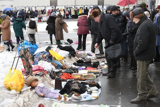 Flea market in Museum of Moscow