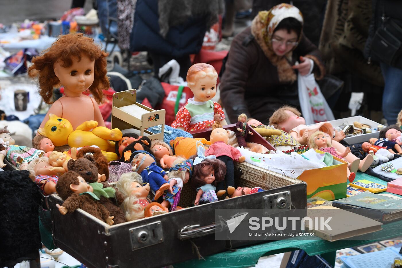 Flea market in Museum of Moscow
