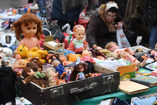 Flea market in Museum of Moscow