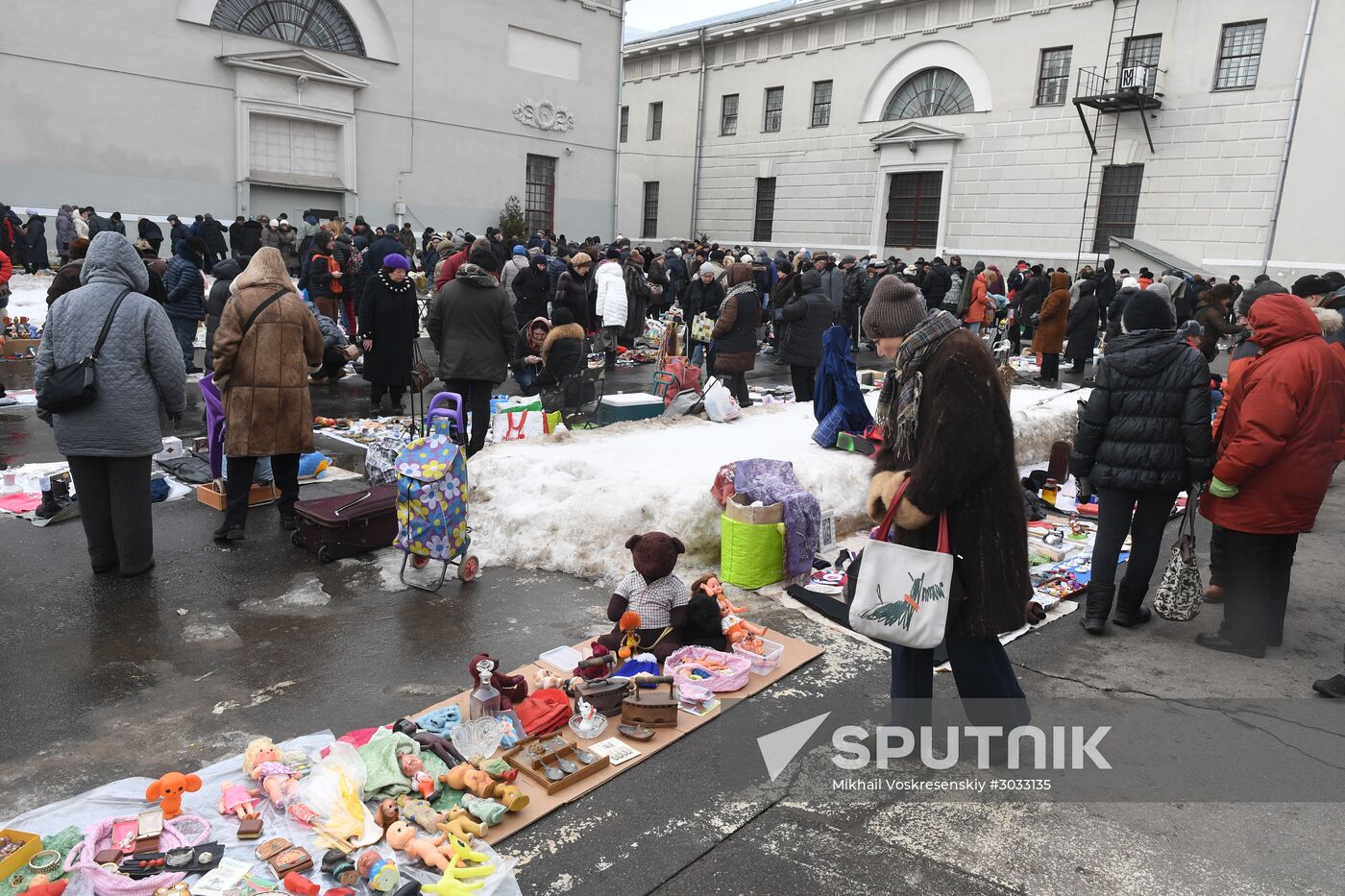 Flea market in Museum of Moscow