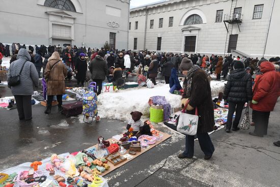 Flea market in Museum of Moscow