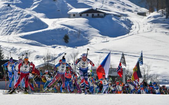 Biathlon World Championships. Women's mass start