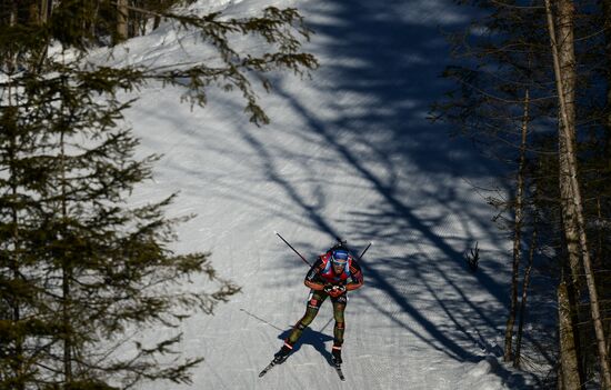 Biathlon World Championships. Men's mass start