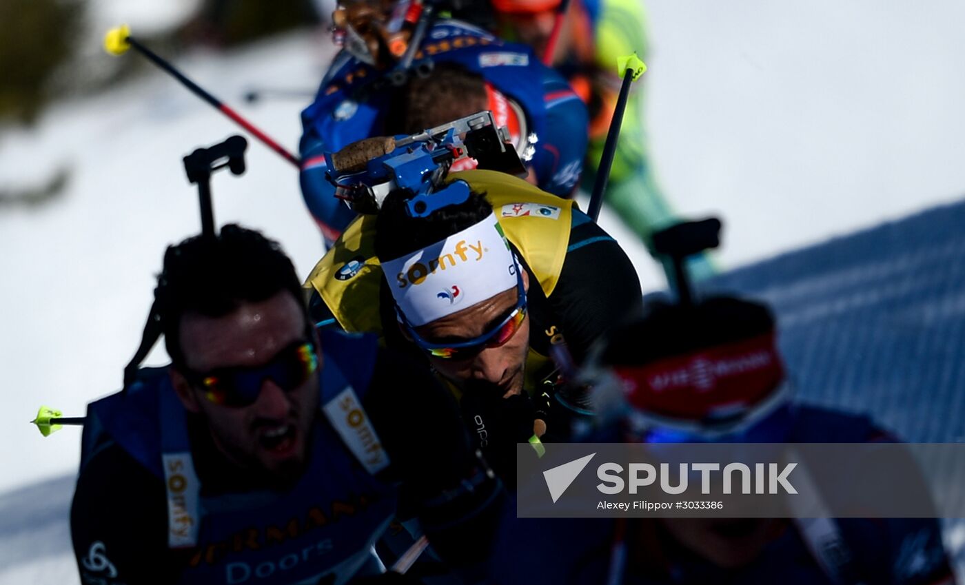 Biathlon World Championships. Men's mass start