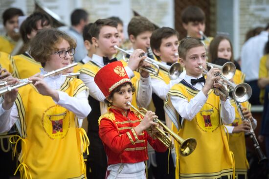 Children's Brass Band Festival marking Defender of the Fatherland Day