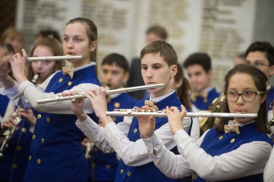 Children's Brass Band Festival marking Defender of the Fatherland Day