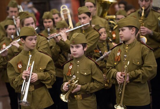 Children's Brass Band Festival marking Defender of the Fatherland Day