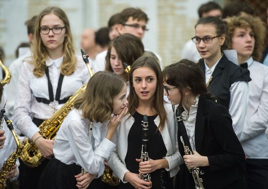 Children's Brass Band Festival marking Defender of the Fatherland Day