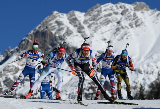 Biathlon World Championships. Men's mass start