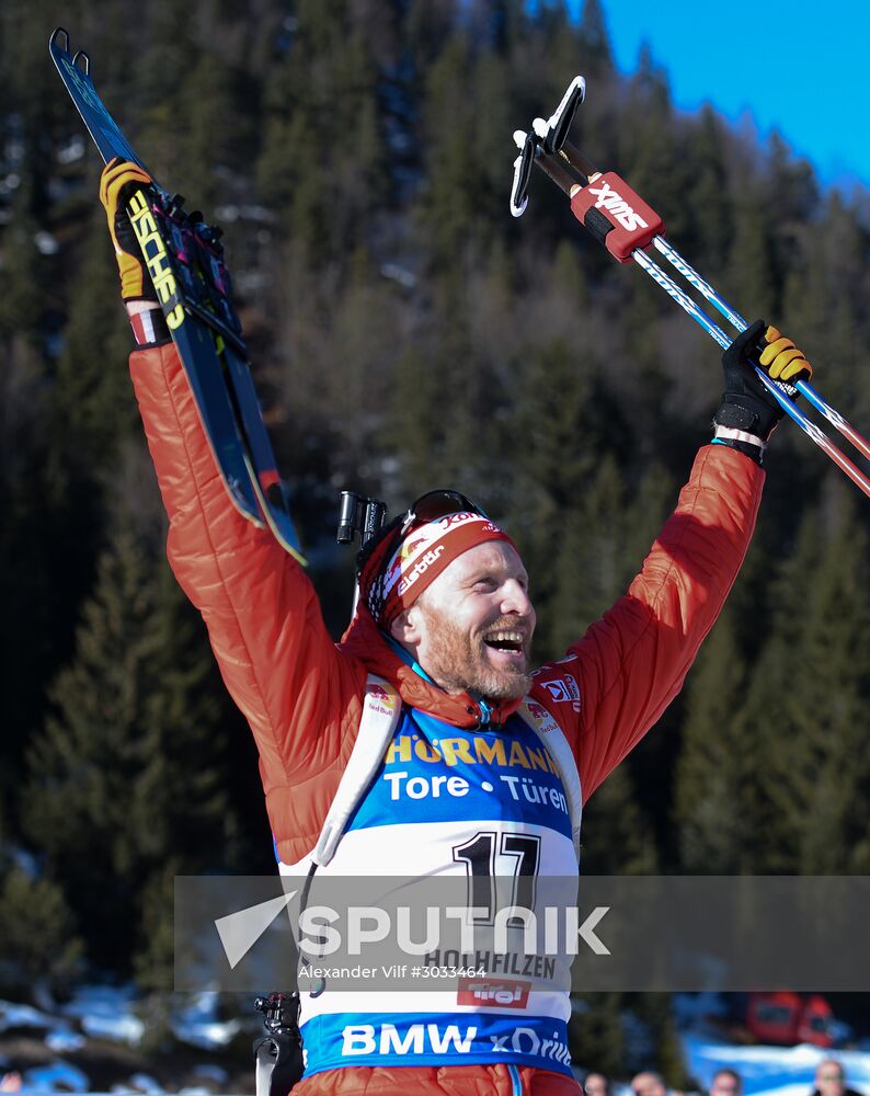 Biathlon World Championships. Men's mass start
