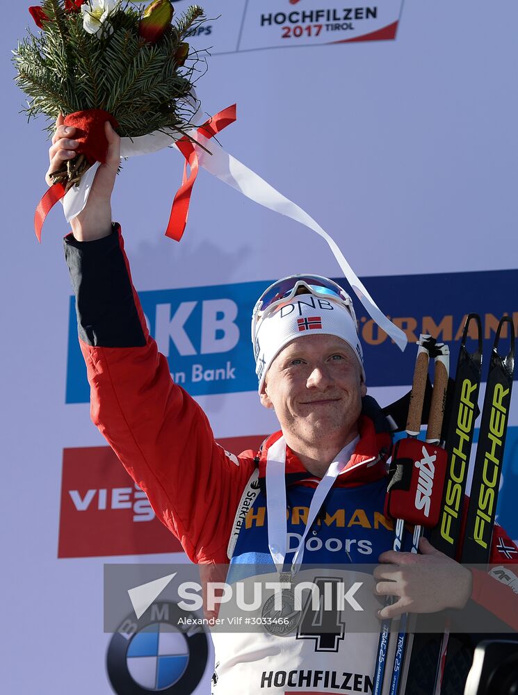 Biathlon World Championships. Men's mass start