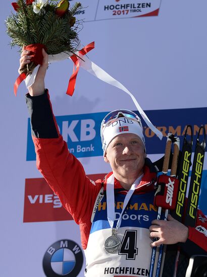 Biathlon World Championships. Men's mass start