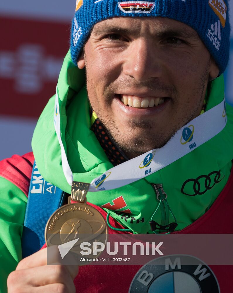 Biathlon World Championships. Men's mass start