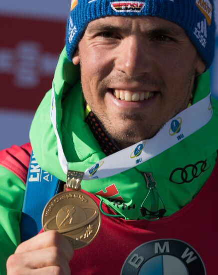 Biathlon World Championships. Men's mass start