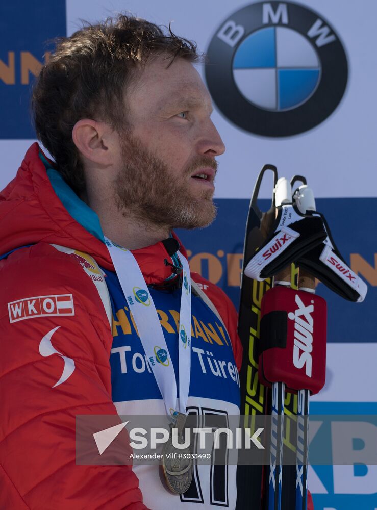 Biathlon World Championships. Men's mass start