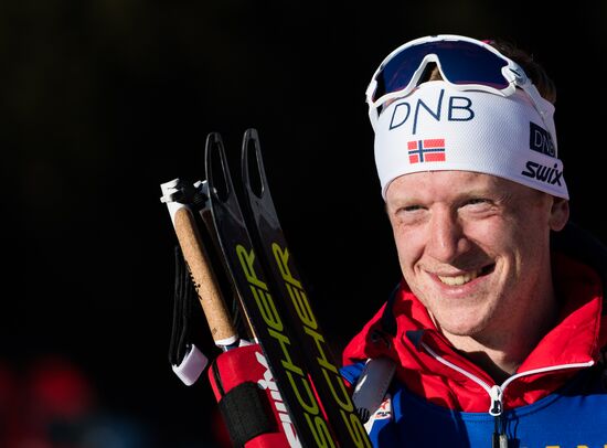 Biathlon World Championships. Men's mass start