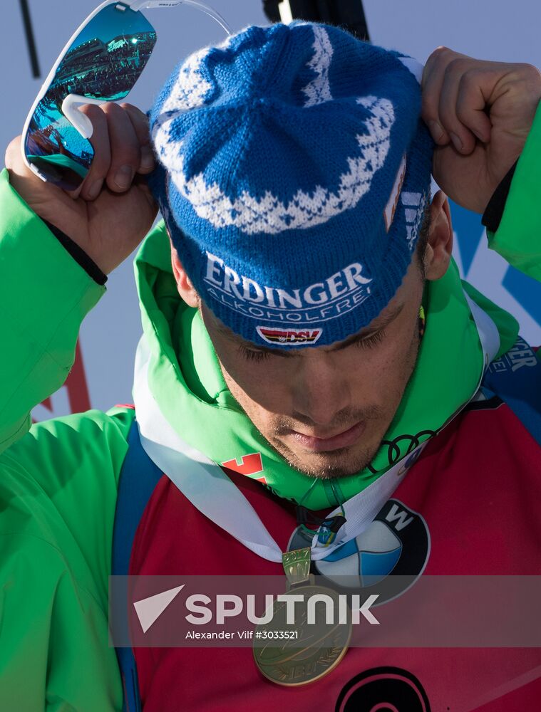 Biathlon World Championships. Men's mass start