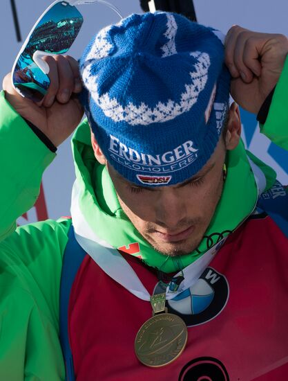 Biathlon World Championships. Men's mass start