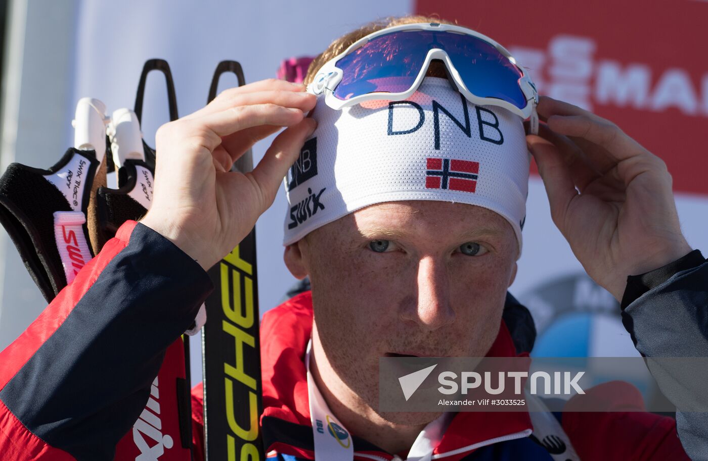 Biathlon World Championships. Men's mass start