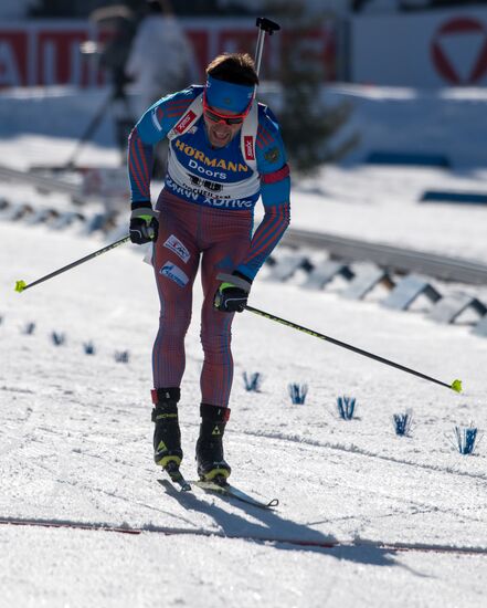 Biathlon World Championships. Men's mass start