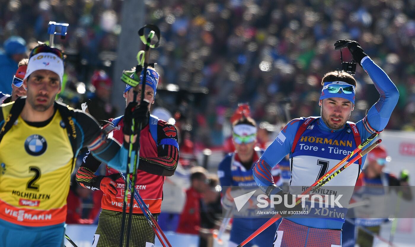 Biathlon World Championships. Men's mass start