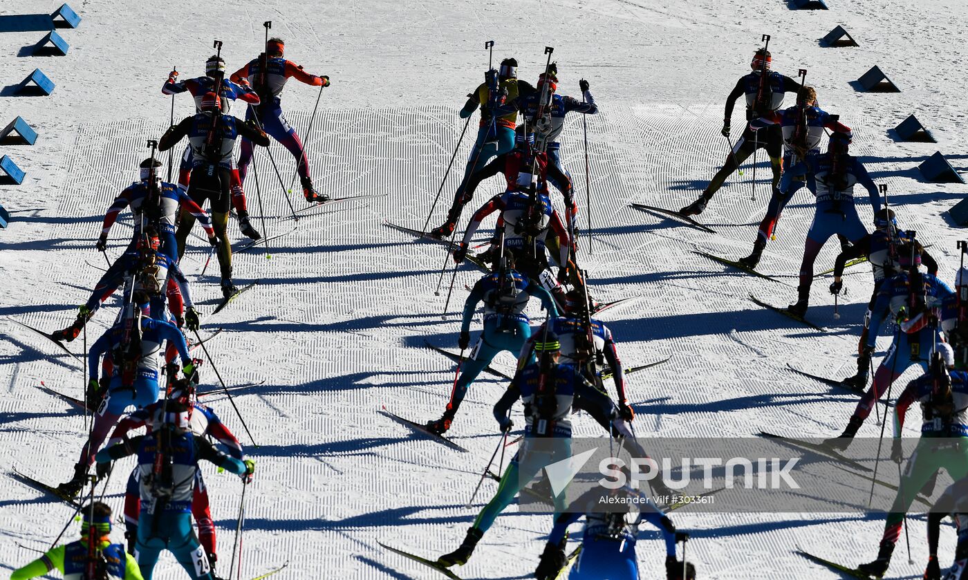 Biathlon World Championships. Men's mass start