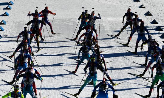 Biathlon World Championships. Men's mass start