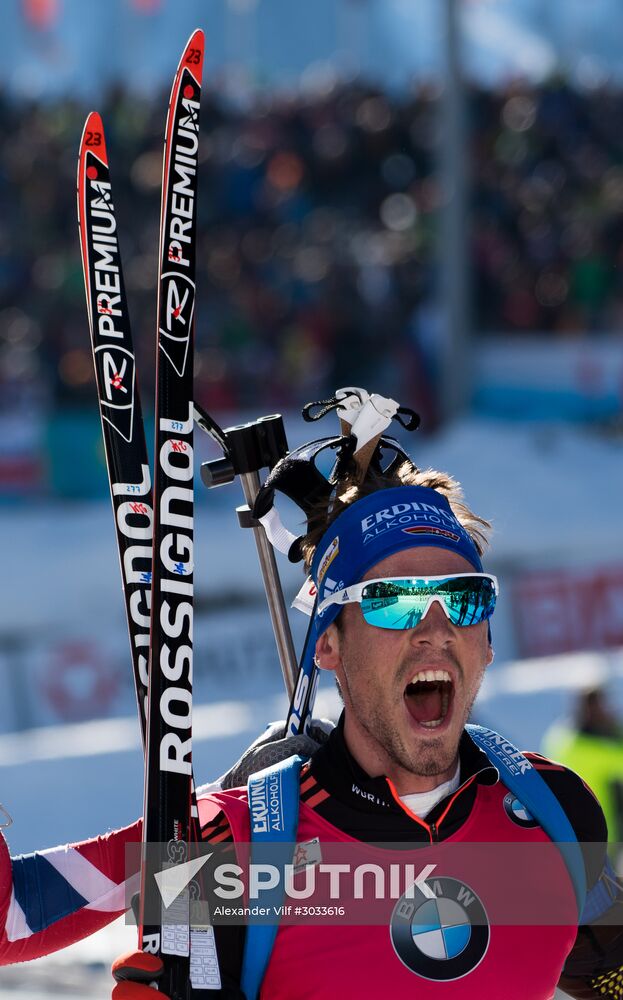 Biathlon World Championships. Men's mass start