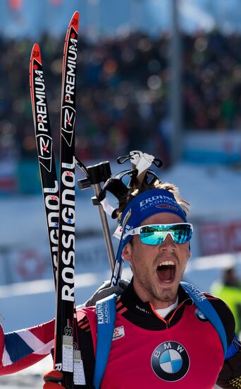 Biathlon World Championships. Men's mass start