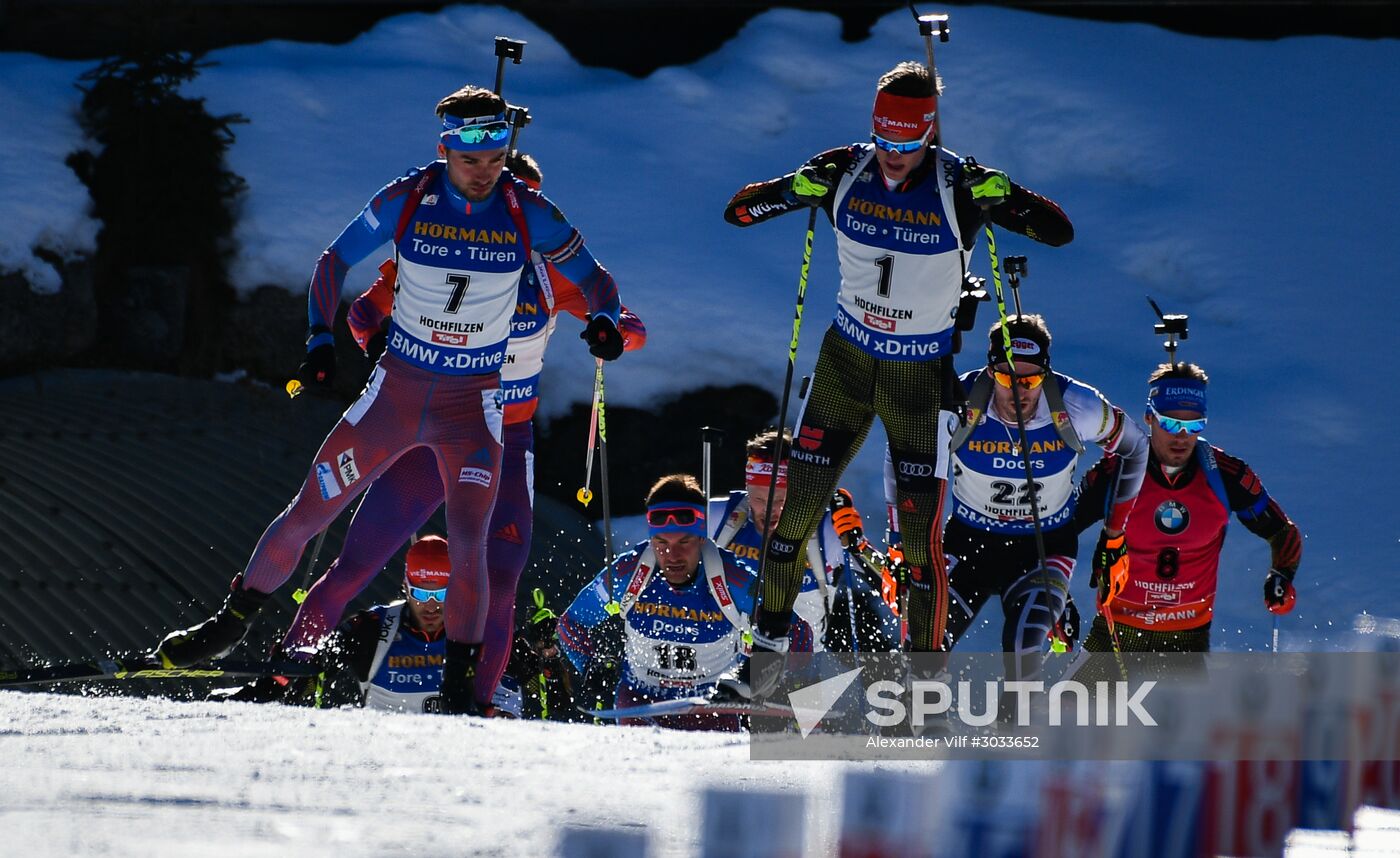 Biathlon World Championships. Men's mass start