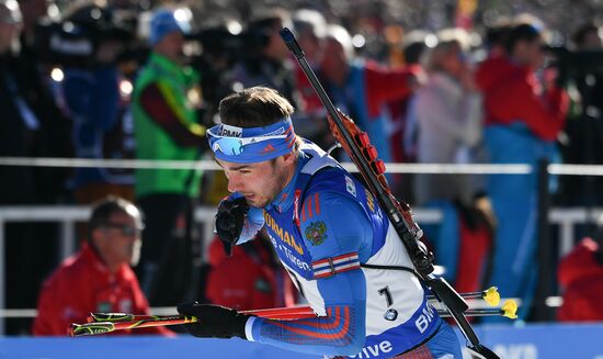 Biathlon World Championships. Men's mass start