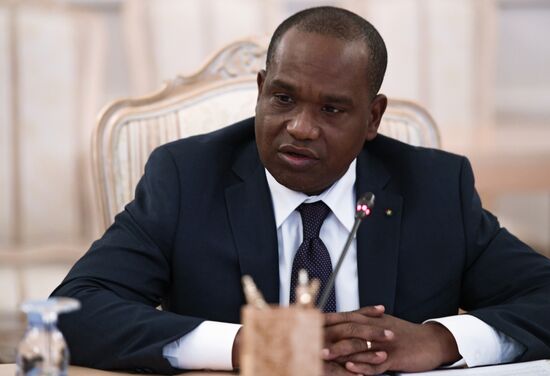 Russia's Foreign Minister Sergei Lavrov meets with his Burkina Faso's counterpart Alpha Barry