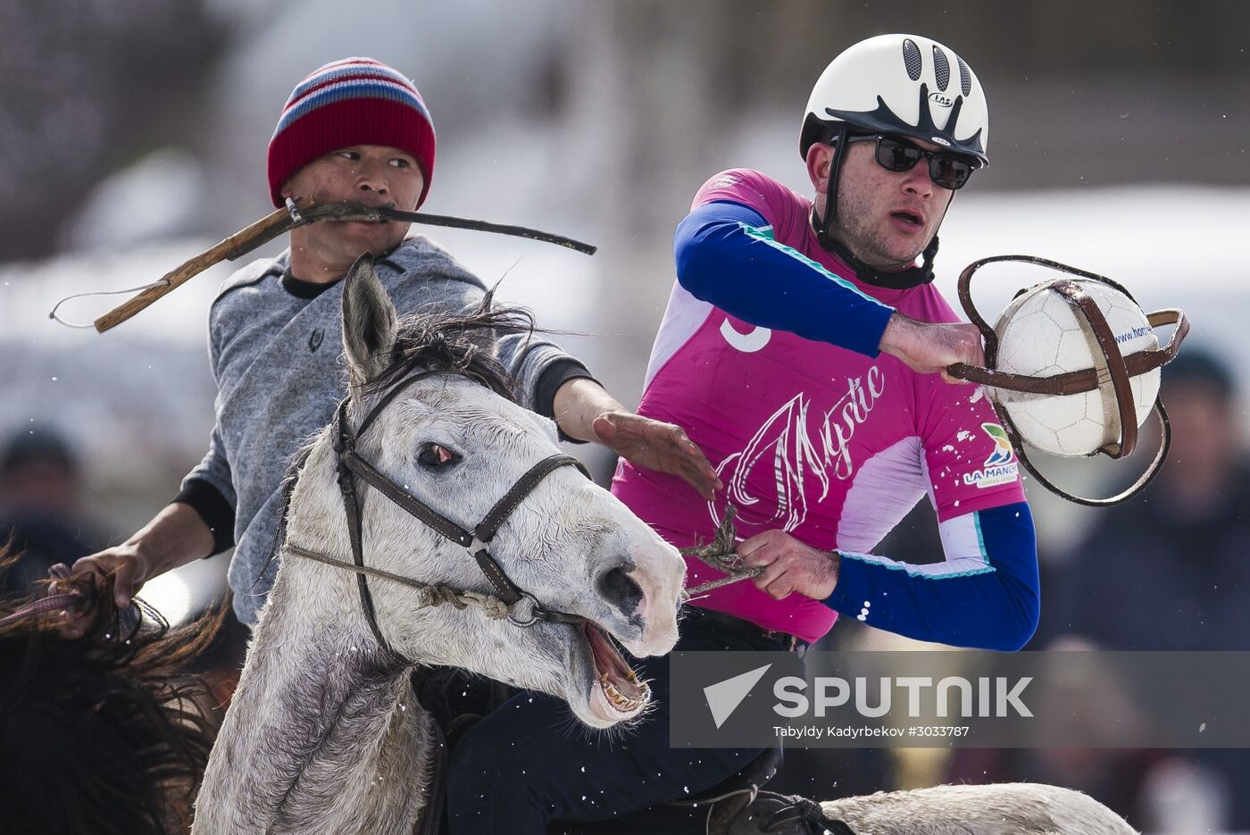 Horseball championships in Kyrgyzstan