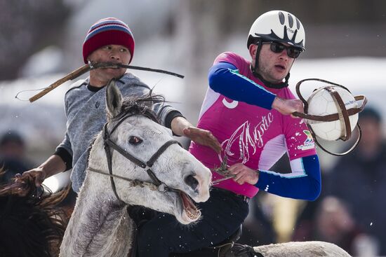 Horseball championships in Kyrgyzstan
