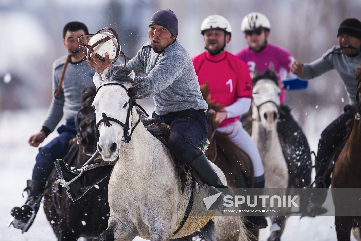 Horseball championships in Kyrgyzstan
