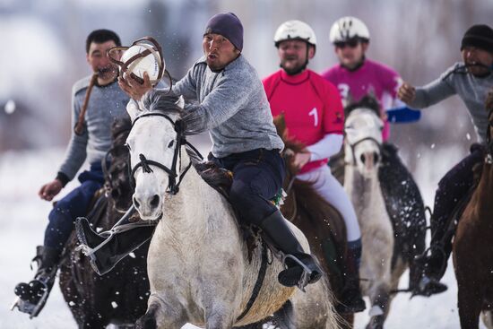 Horseball championships in Kyrgyzstan