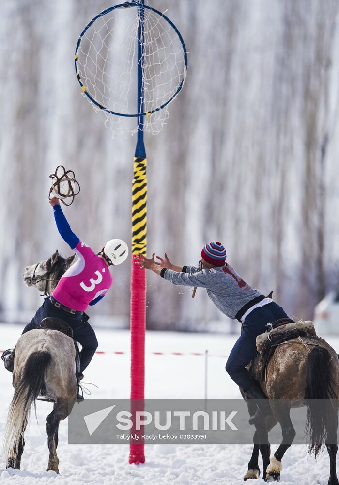 Horseball championships in Kyrgyzstan