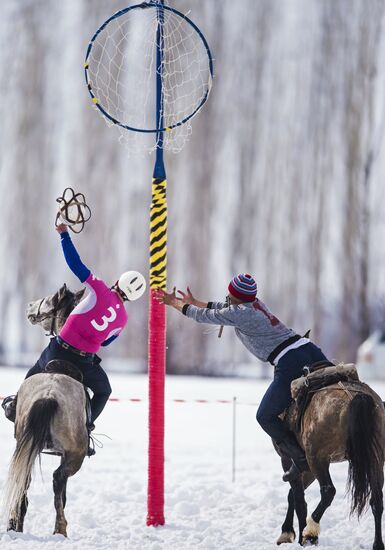 Horseball championships in Kyrgyzstan