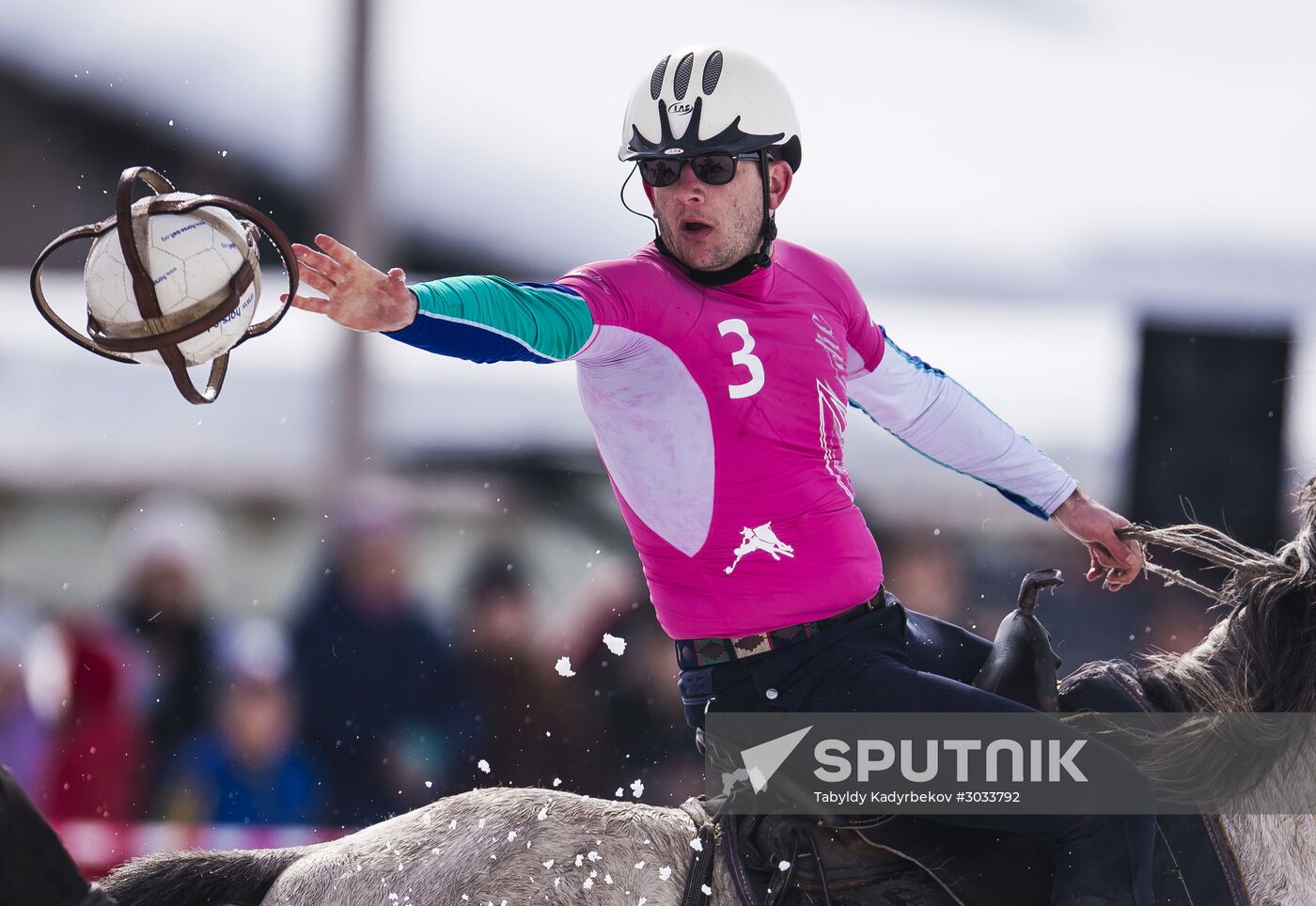 Horseball championships in Kyrgyzstan