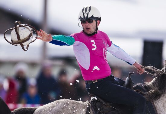 Horseball championships in Kyrgyzstan