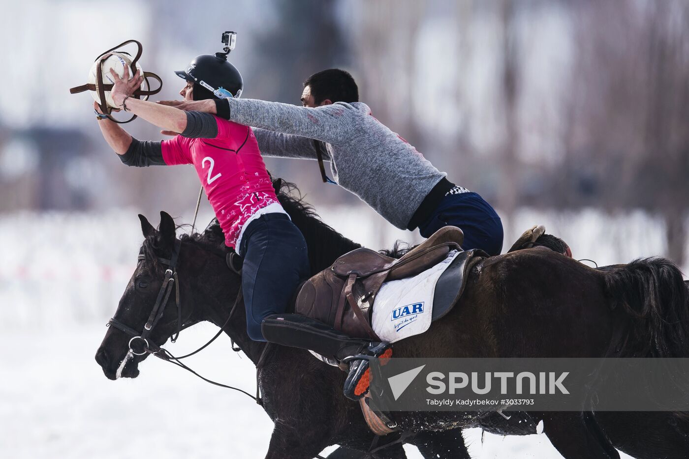 Horseball championships in Kyrgyzstan