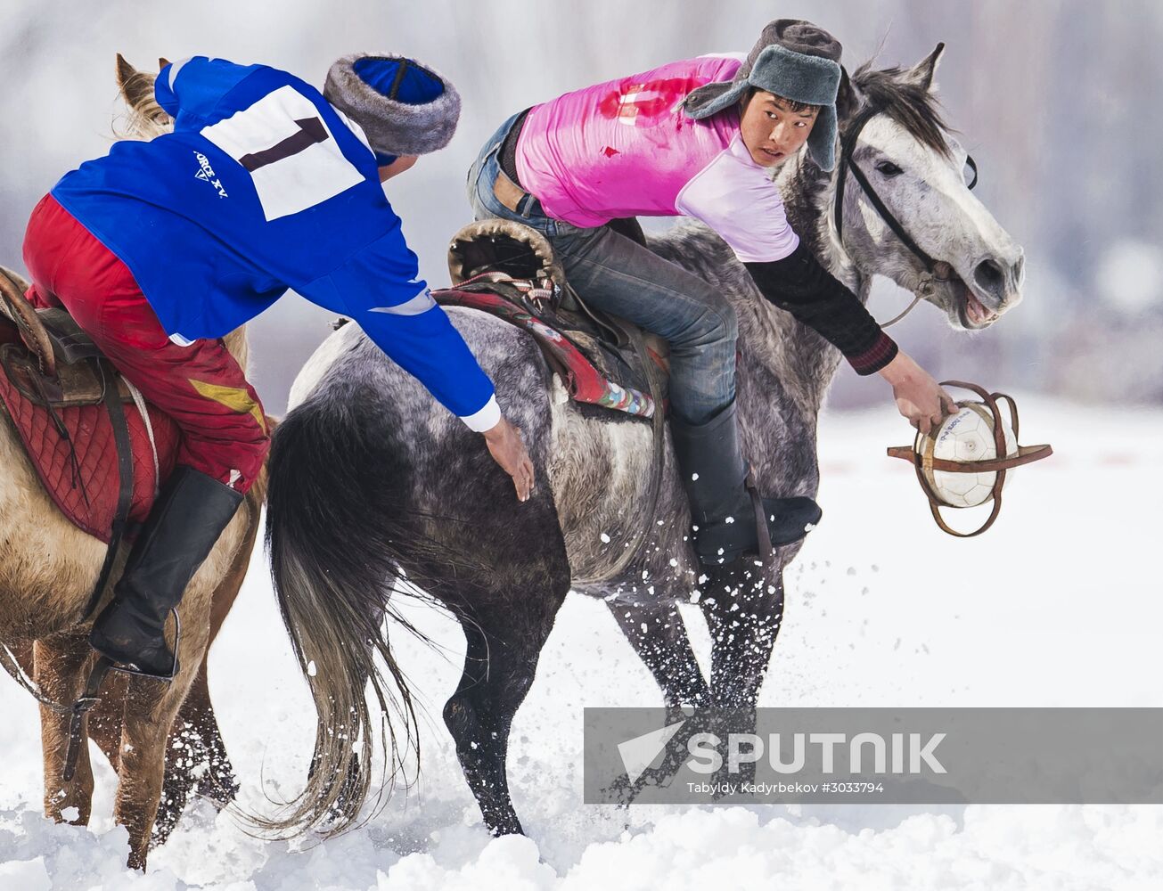 Horseball championships in Kyrgyzstan