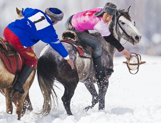 Horseball championships in Kyrgyzstan