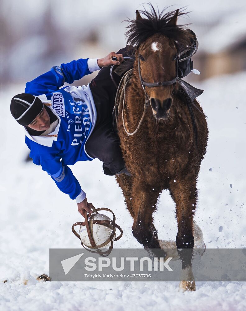 Horseball championships in Kyrgyzstan