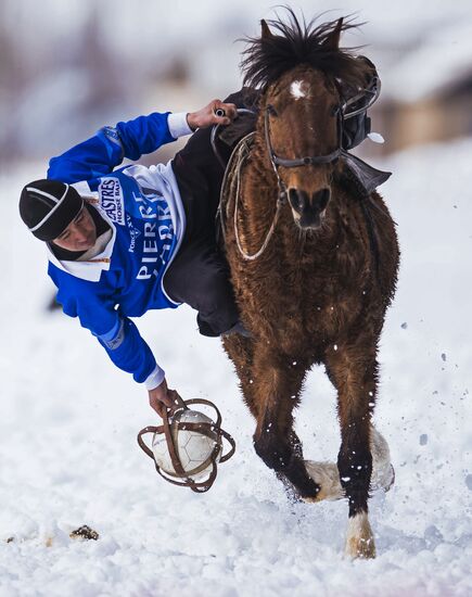 Horseball championships in Kyrgyzstan