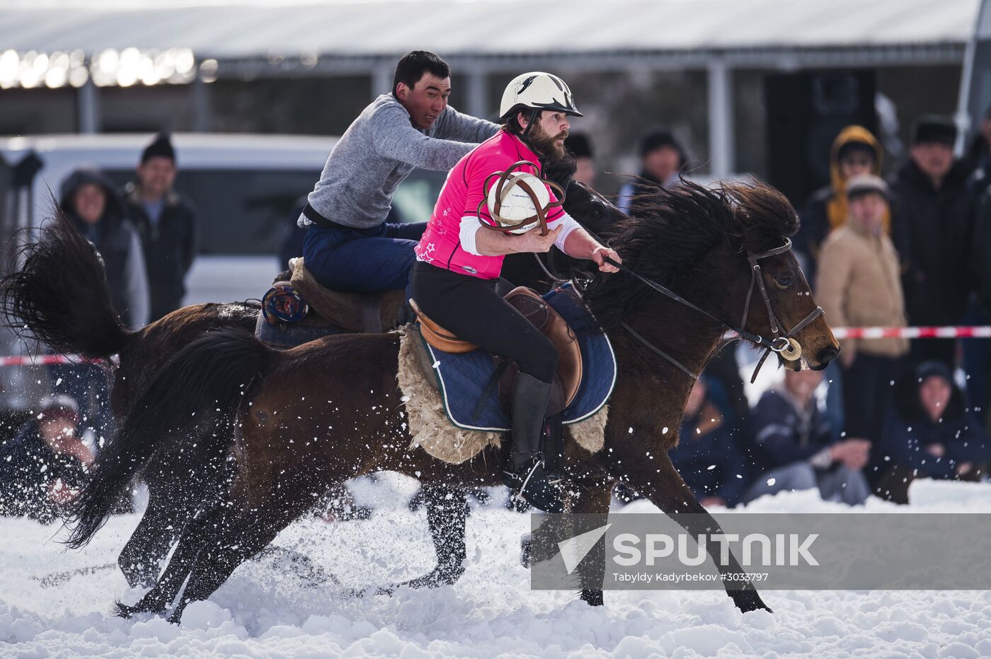 Horseball championships in Kyrgyzstan